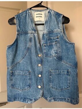 Damson Madder Blue Denim Vest